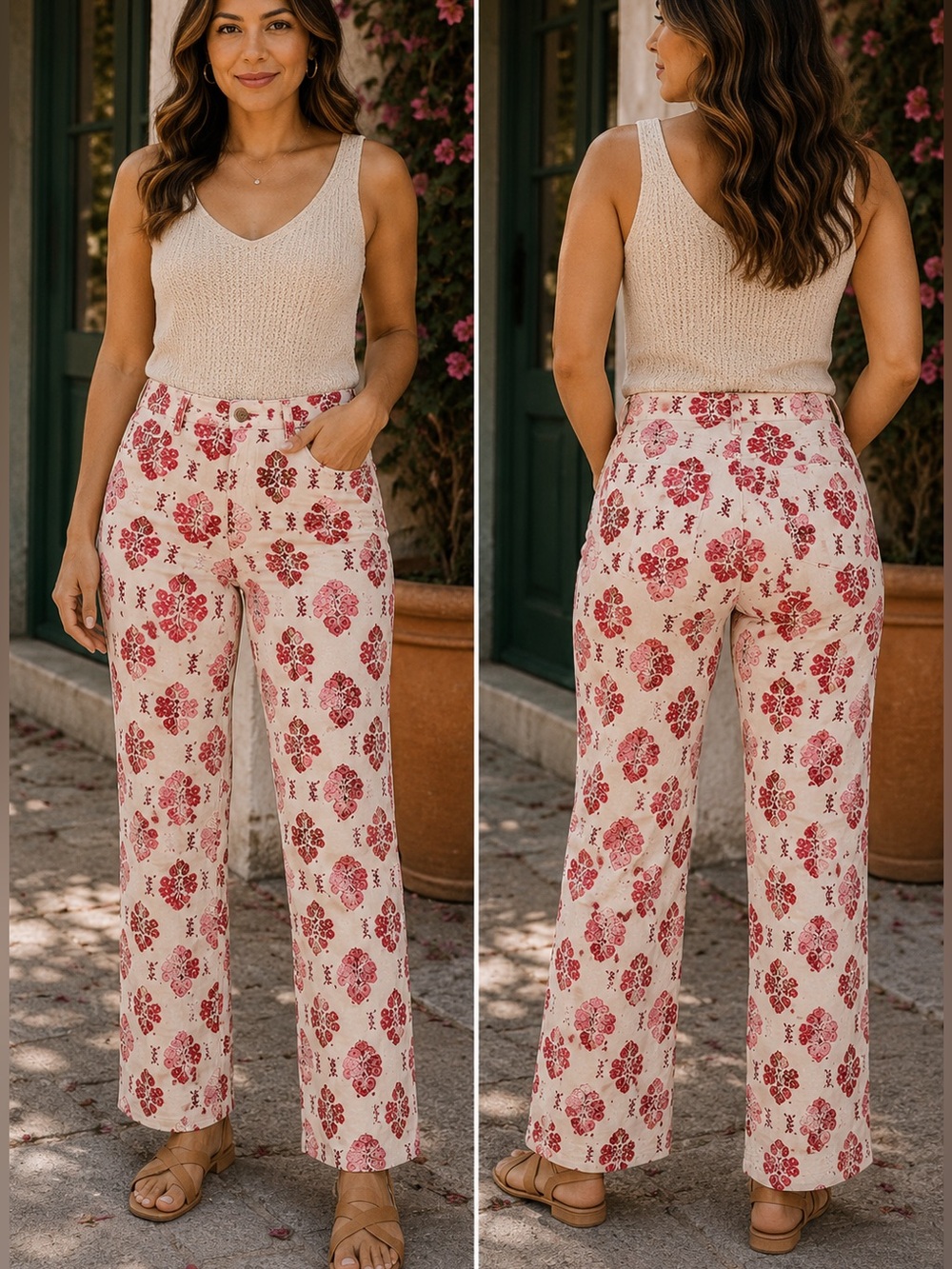 🌙✨🏷️ J.Crew Floral Wide-Leg Pants Size 29 NWT